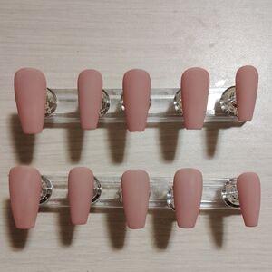 Handmade Matte Pink Nude Press Ons